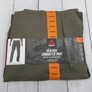 Gerry Relaxed Fit Venture Commuter Pants Mens Size 42x29 - Green